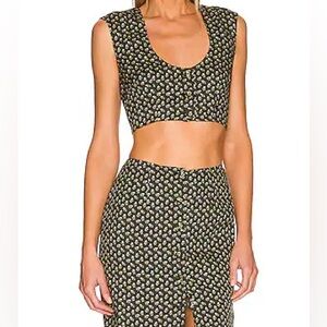 Anna Nata Kelsey Top and Kimberly Skirt Matching Floral Set Size Small NWOT